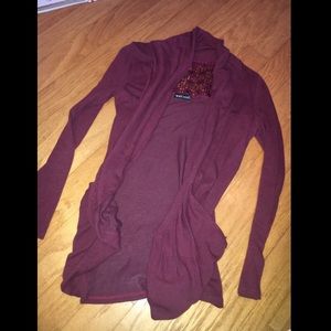 Burgundy cardigan